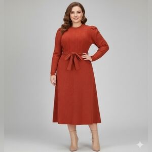 NWOT XL Winter Puff Long-Sleeved Knitted dress